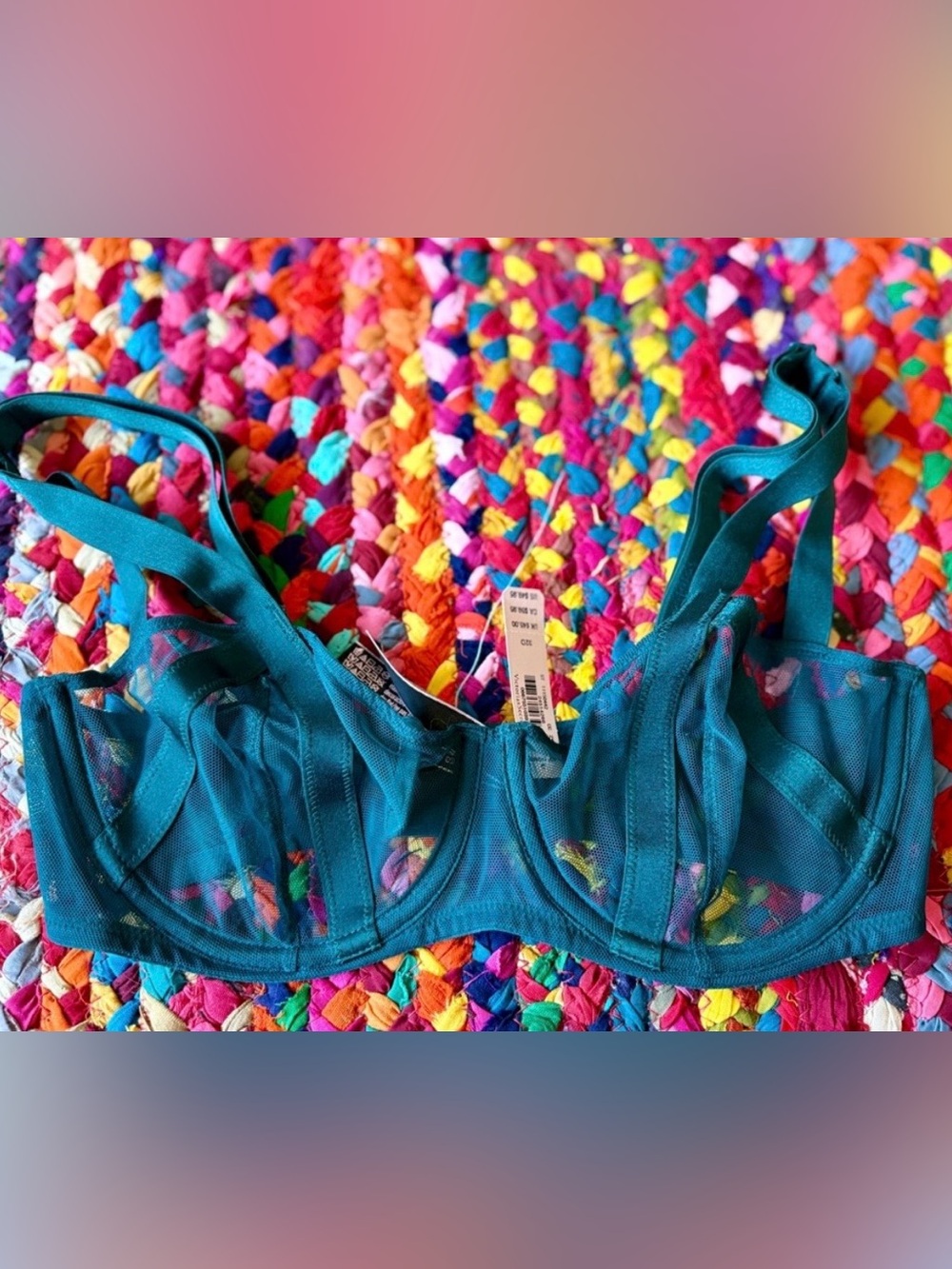 DREAMY SEXY TEAL SHEER BRALETTE